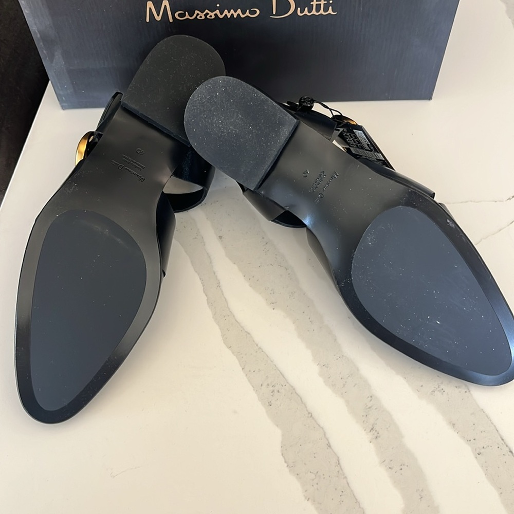 Massimo Dutti Black Sandals NWT - Picture 3 of 3